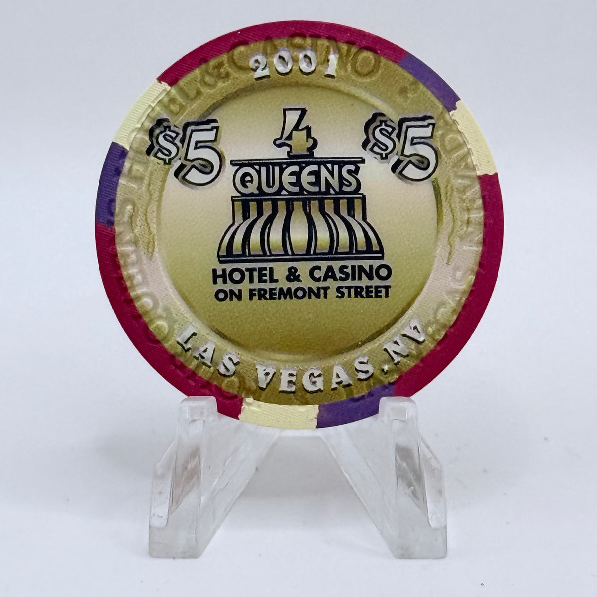 Four Queens Las Vegas Nevada 2001 '1960 Impala' LE $5 Casino Chip V8534