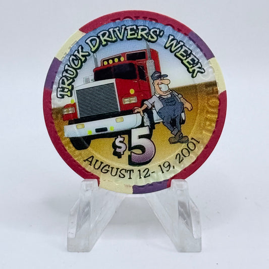 Four Queens Las Vegas Nevada 2001 'Truck Drivers' Week' LE $5 Casino Chip V8543