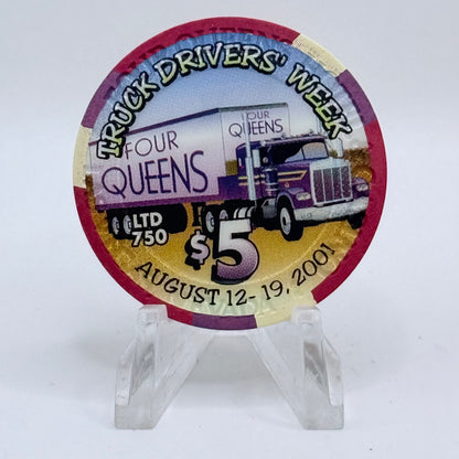 Four Queens Las Vegas Nevada 2001 'Truck Drivers' Week' LE $5 Casino Chip V8543