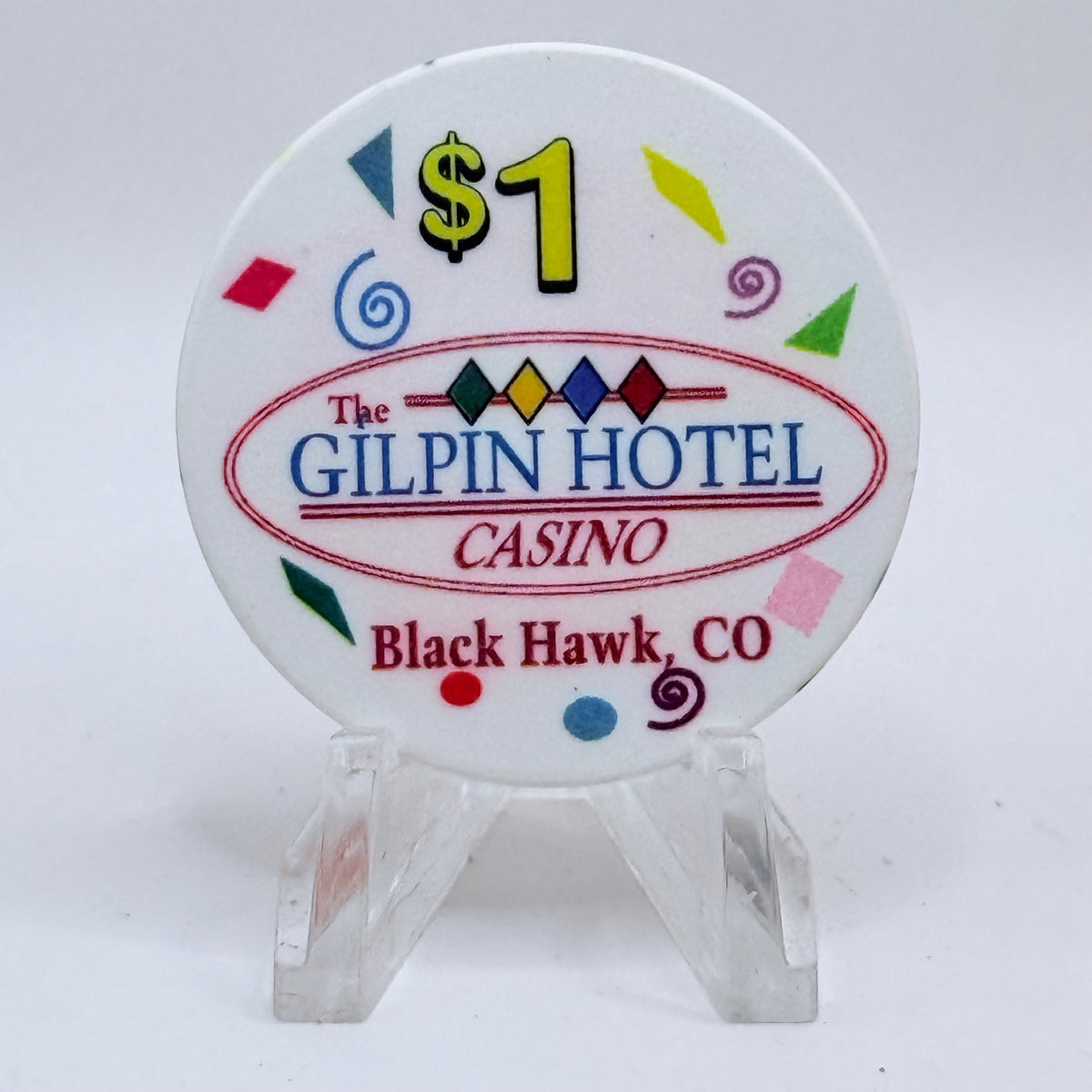 The Gilpin Black Hawk Colorado 2000 'New Years' LE $1 Casino Chip