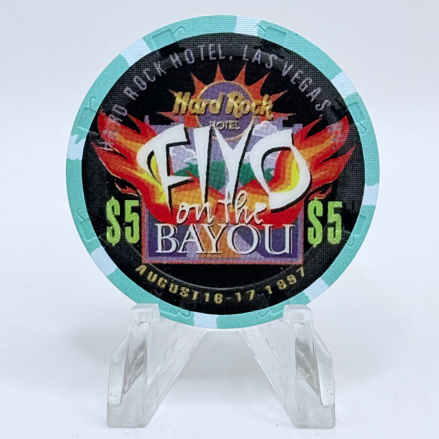 Hard Rock - Las Vegas Las Vegas Nevada 1997 'Neville Brothers' LE $5 Casino Chip N9856
