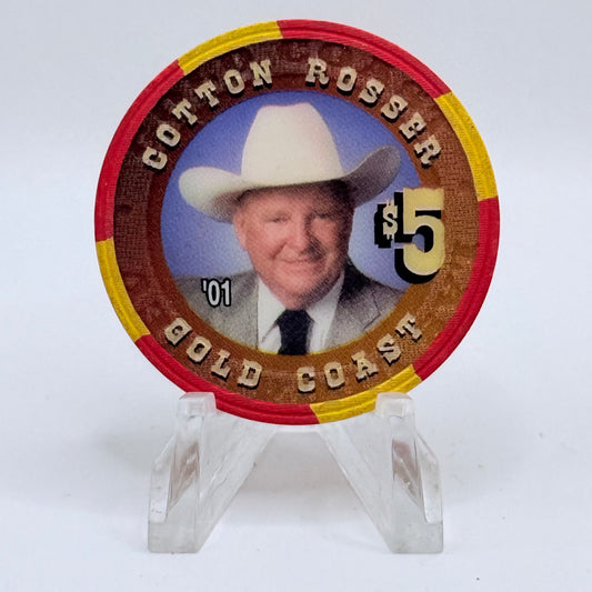 Gold Coast Las Vegas Nevada 2001 'Colton Rosser' Series 12 LE $5 Casino Chip V8591