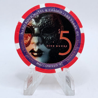 Hard Rock - Las Vegas Las Vegas Nevada 2007 'Halloween' LE $5 Casino Chip E7435