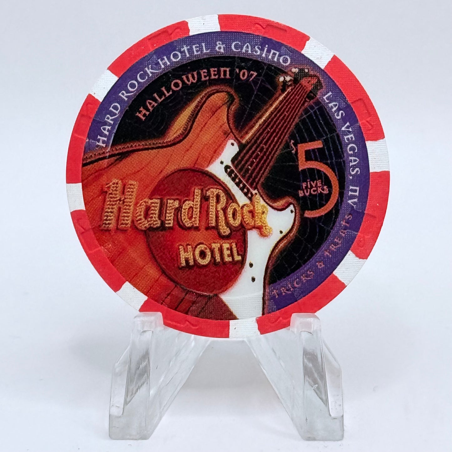 Hard Rock - Las Vegas Las Vegas Nevada 2007 'Halloween' LE $5 Casino Chip E7435