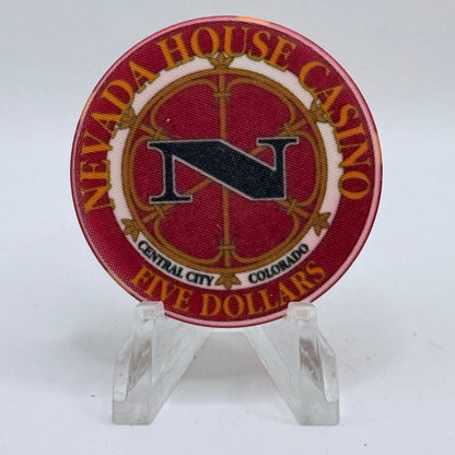 Nevada House Central City Colorado 1992 $5 Casino Chip