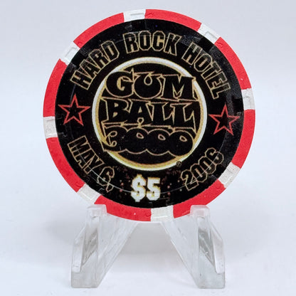 Hard Rock - Las Vegas Las Vegas Nevada 2006 'Gum Ball 3000' LE $5 Casino Chip E7432