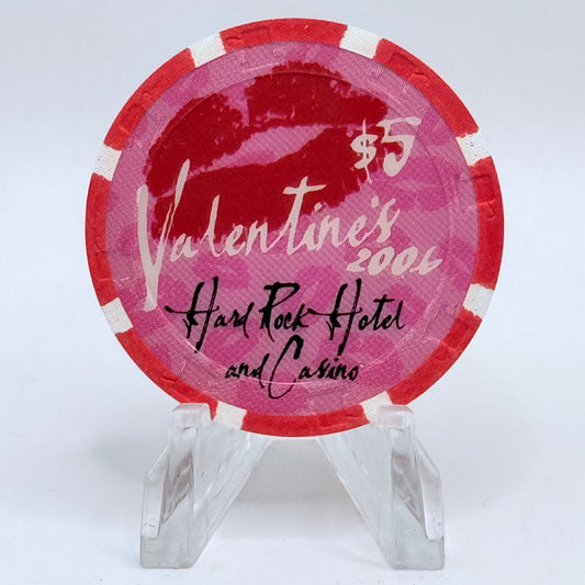 Hard Rock - Las Vegas Las Vegas Nevada 2006 'Valentine's Day' LE $5 Casino Chip E5156