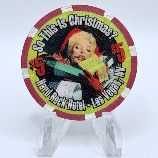 Hard Rock - Las Vegas Las Vegas Nevada 2001 'Christmas' LE $5 Casino Chip V8678