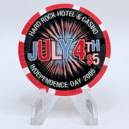 Hard Rock - Las Vegas Las Vegas Nevada 2006 'Independence Day' LE $5 Casino Chip E6249