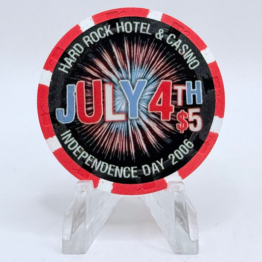 Hard Rock - Las Vegas Las Vegas Nevada 2006 'Independence Day' LE $5 Casino Chip E6249
