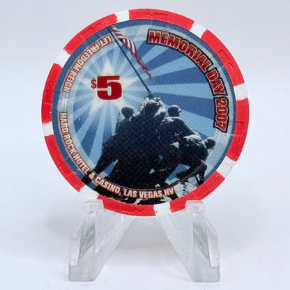 Hard Rock - Las Vegas Las Vegas Nevada 2007 'Memorial Day' LE $5 Casino Chip E6242