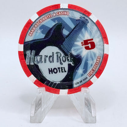 Hard Rock - Las Vegas Las Vegas Nevada 2007 'Memorial Day' LE $5 Casino Chip E6242