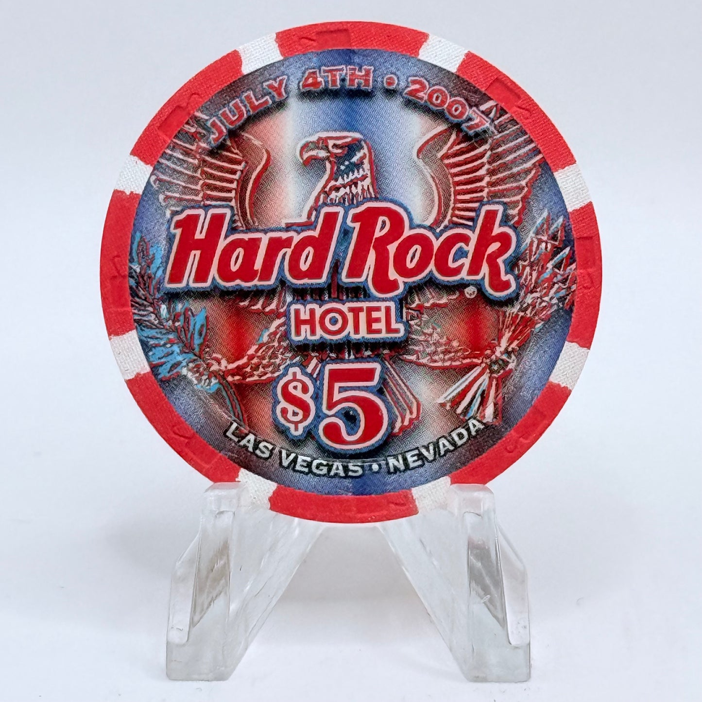 Hard Rock - Las Vegas Las Vegas Nevada 2007 'Independence Day' LE $5 Casino Chip E6290