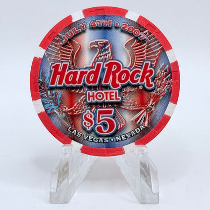 Hard Rock - Las Vegas Las Vegas Nevada 2007 'Independence Day' LE $5 Casino Chip E6290