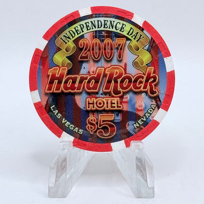Hard Rock - Las Vegas Las Vegas Nevada 2007 'Independence Day' LE $5 Casino Chip E6290
