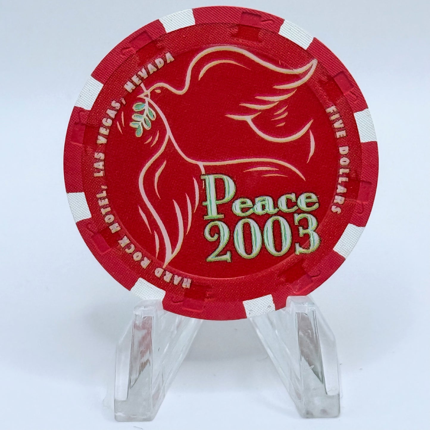 Hard Rock - Las Vegas Las Vegas Nevada 2003 'Christmas' LE $5 Casino Chip E0782