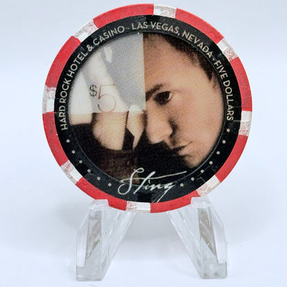 Hard Rock - Las Vegas Las Vegas Nevada 2004 'Sting' LE $5 Casino Chip E3086