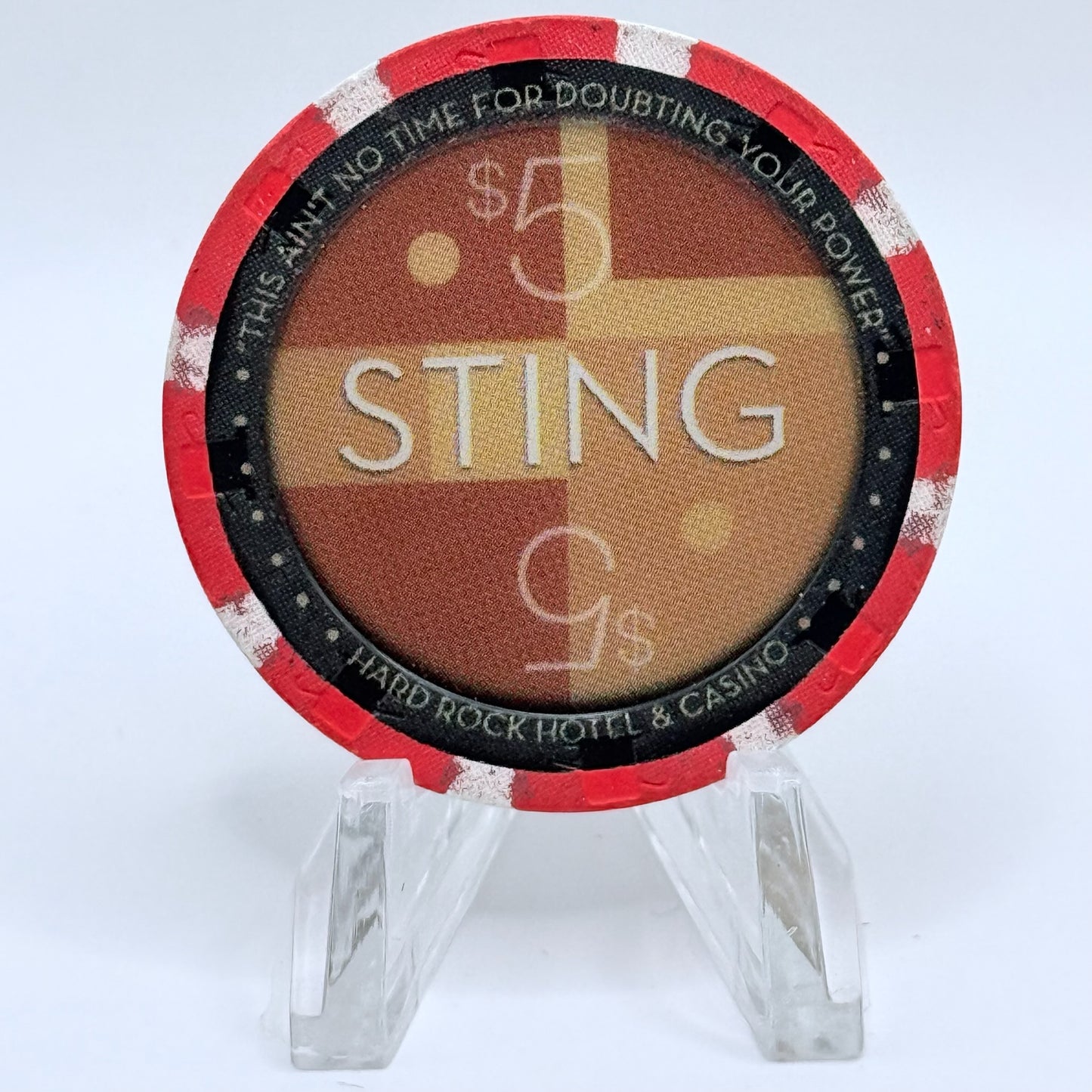Hard Rock - Las Vegas Las Vegas Nevada 2004 'Sting' LE $5 Casino Chip E3086