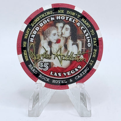 Hard Rock - Las Vegas Las Vegas Nevada 2001 'Jane's Addiction' LE $5 Casino Chip V8683