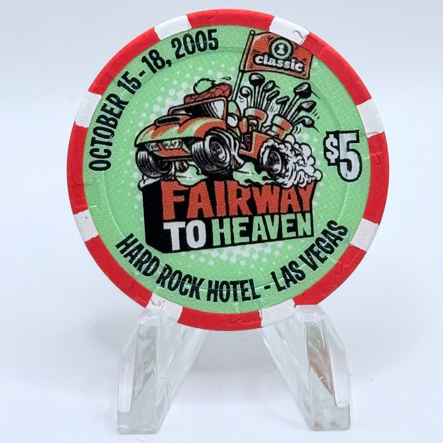 Hard Rock - Las Vegas Las Vegas Nevada 2005 'Fairway to Heaven' LE $5 Casino Chip E4983