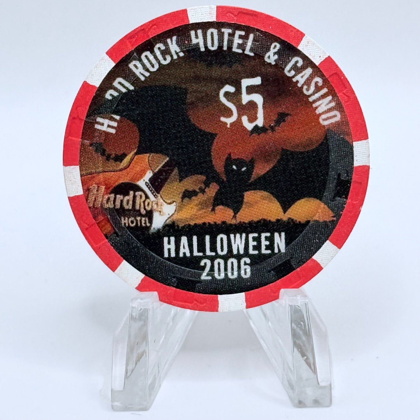 Hard Rock - Las Vegas Las Vegas Nevada 2006 'Halloween' LE $5 Casino Chip E5793