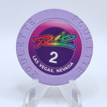 Rio Las Vegas Nevada 2002 Series 202 Roulette Casino Chip V9608