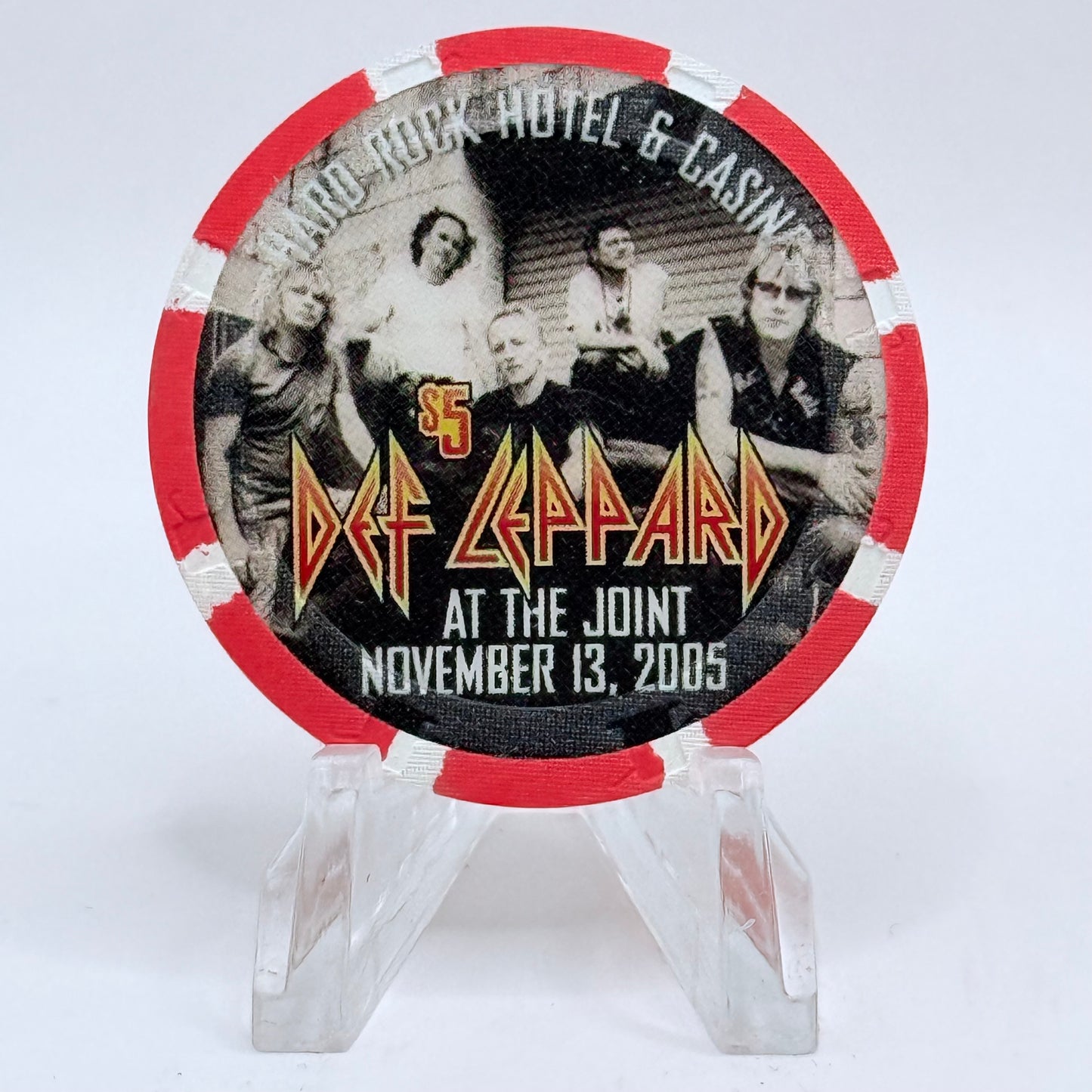 Hard Rock - Las Vegas Las Vegas Nevada 2005 'Def Leppard' LE $5 Casino Chip E7427
