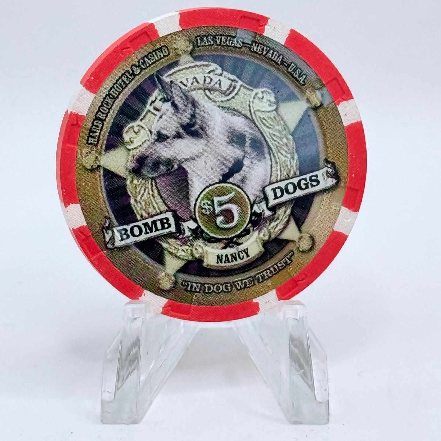 Hard Rock - Las Vegas Las Vegas Nevada 2007 'Nancy' Series 2 LE $5 Casino Chip E6468