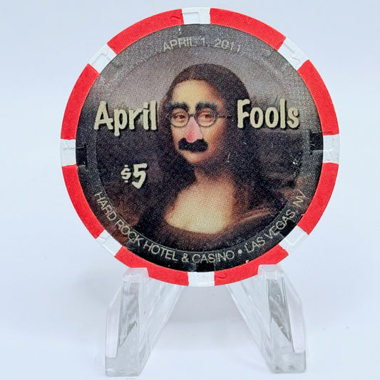 Hard Rock - Las Vegas Las Vegas Nevada 2011 'April Fools Day' LE $5 Casino Chip D0047