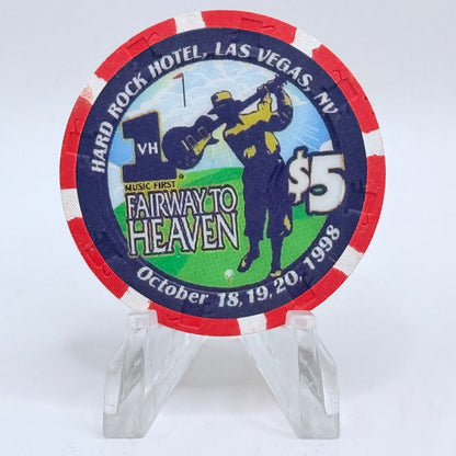 Hard Rock - Las Vegas Las Vegas Nevada 1998 'Fairway to Heaven' LE $5 Casino Chip V2664