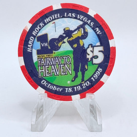 Hard Rock - Las Vegas Las Vegas Nevada 1998 'Fairway to Heaven' LE $5 Casino Chip V2664