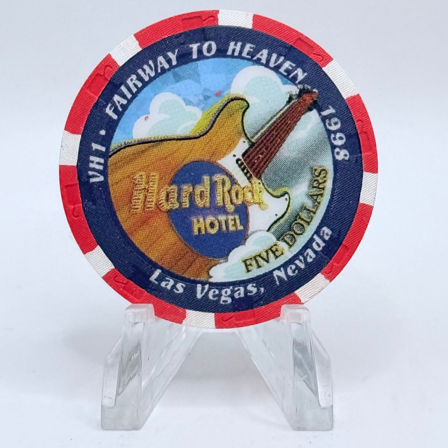 Hard Rock - Las Vegas Las Vegas Nevada 1998 'Fairway to Heaven' LE $5 Casino Chip V2664