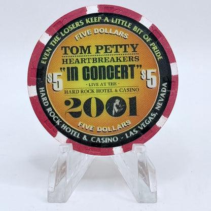 Hard Rock - Las Vegas Las Vegas Nevada 2001 'Tom Petty And The Heartbreakers' LE $5 Casino Chip V8688