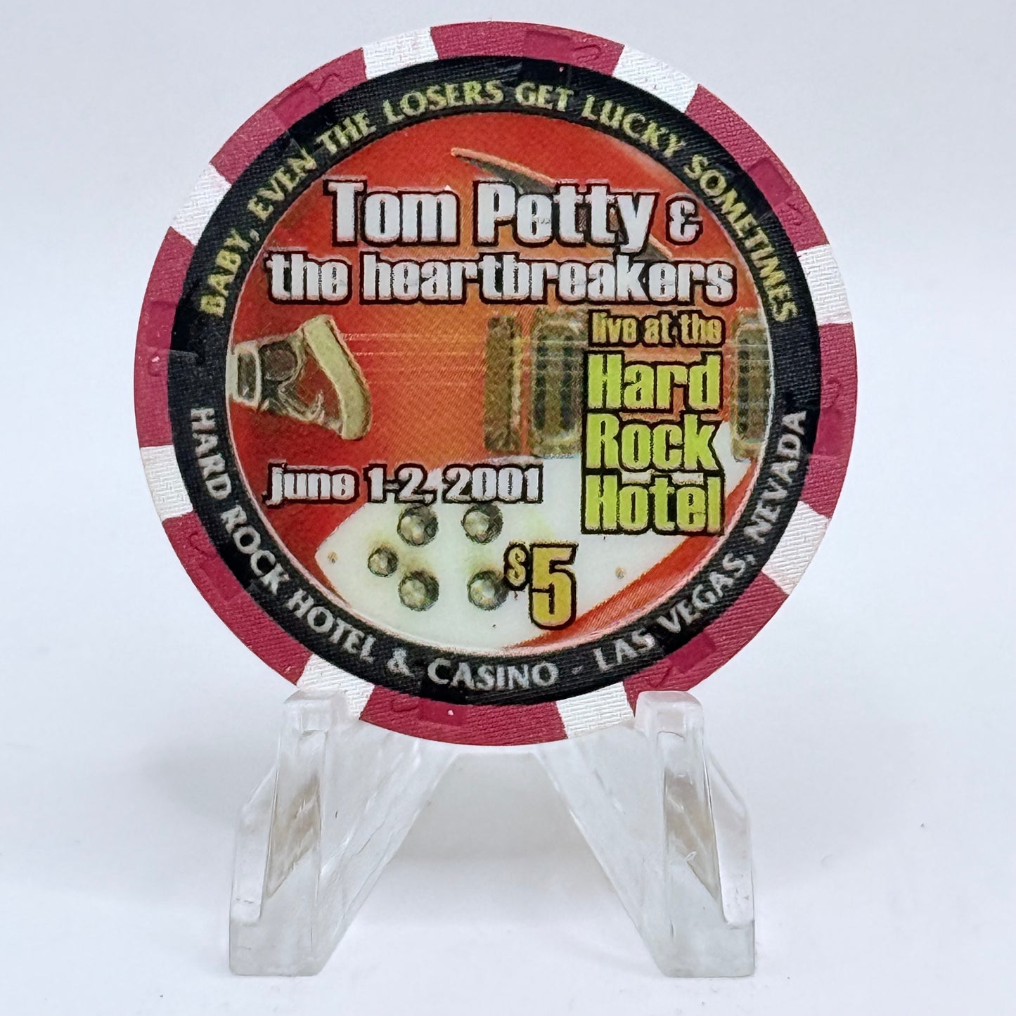 Hard Rock - Las Vegas Las Vegas Nevada 2001 'Tom Petty And The Heartbreakers' LE $5 Casino Chip V8688