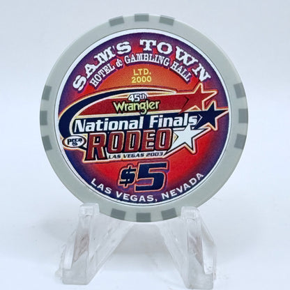 Sam's Town Las Vegas Nevada 2003 'National Finals Rodeo' LE $5 Casino Chip E2434