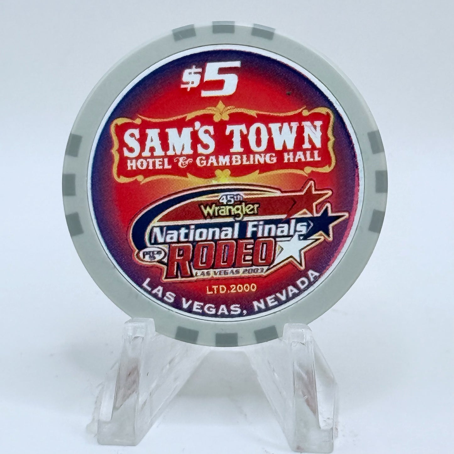 Sam's Town Las Vegas Nevada 2003 'National Finals Rodeo' LE $5 Casino Chip E2434