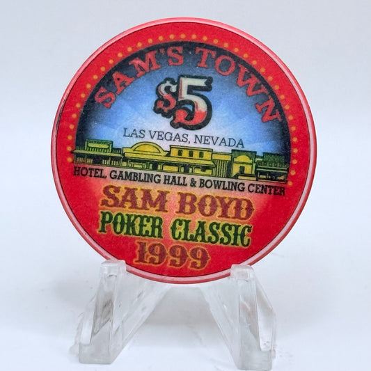 Sam's Town Las Vegas Nevada 1999 'Sam Boyd Poker Classic' LE $5 Casino Chip V5494