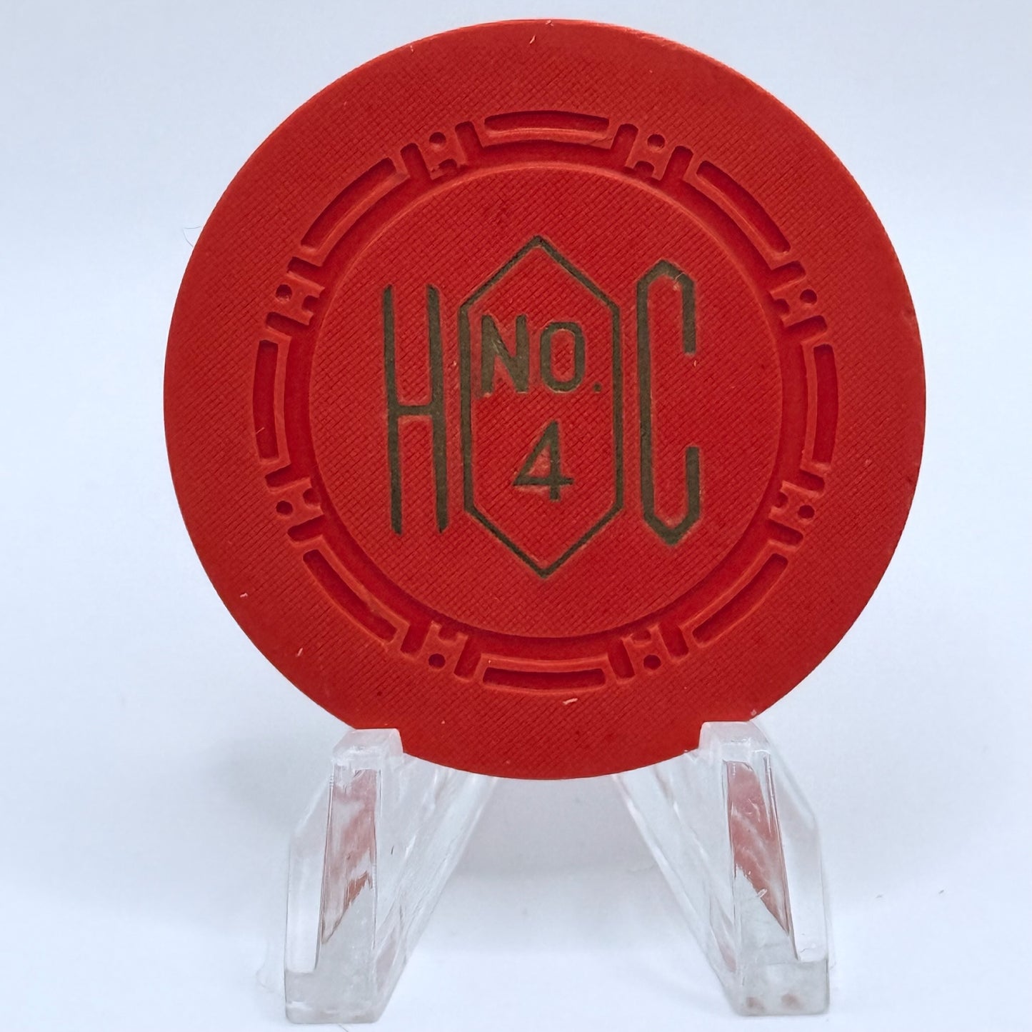 Harolds Club Reno Nevada Series 4 Roulette Orange Casino Chip N4216