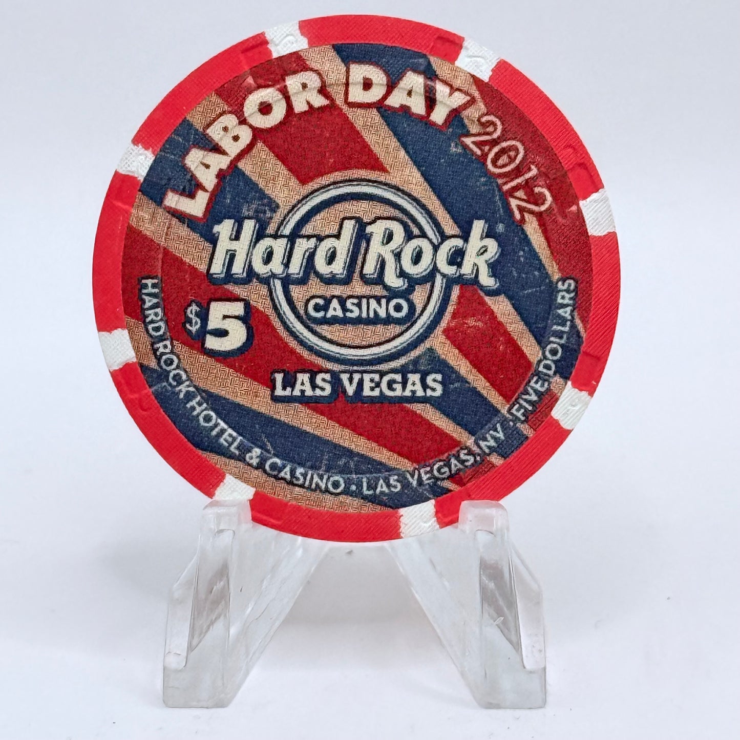 Hard Rock - Las Vegas Las Vegas Nevada 2012 'Labor Day' LE $5 Casino Chip D0778