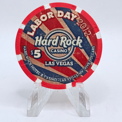 Hard Rock - Las Vegas Las Vegas Nevada 2012 'Labor Day' LE $5 Casino Chip D0778