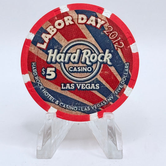 Hard Rock - Las Vegas Las Vegas Nevada 2012 'Labor Day' LE $5 Casino Chip D0778