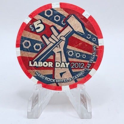 Hard Rock - Las Vegas Las Vegas Nevada 2012 'Labor Day' LE $5 Casino Chip D0778