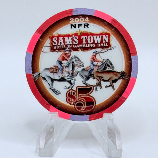 Sam's Town Las Vegas Nevada 2004 'NFR National Finals - Roping' LE $5 Casino Chip E4258