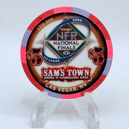 Sam's Town Las Vegas Nevada 2004 'NFR National Finals - Roping' LE $5 Casino Chip E4258