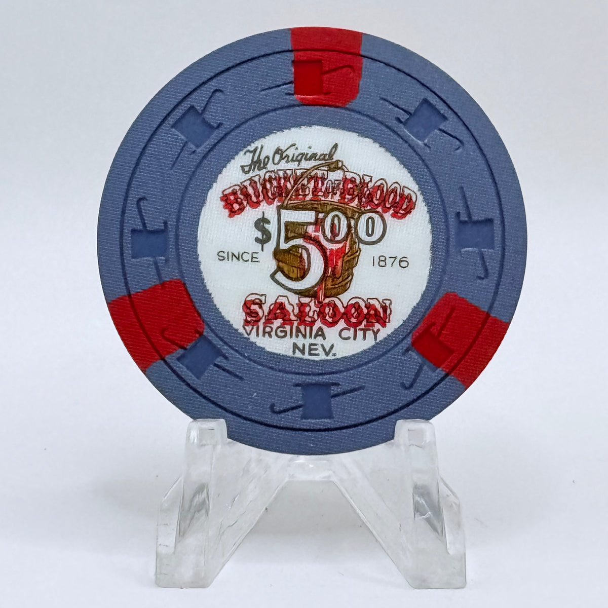 Bucket Of Blood Virginia City Nevada 1962 LE $5 Casino Chip N4971