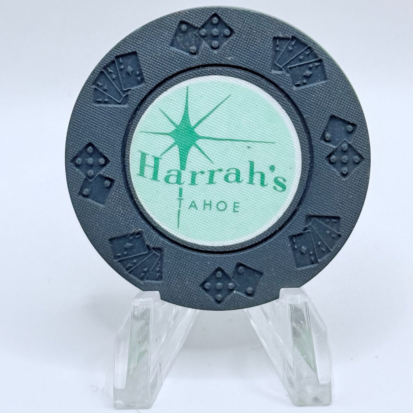 Harrah's Lake Tahoe Nevada 1976 Series 261 Roulette Blue Casino Chip V6526