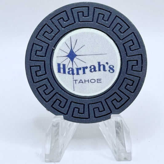 Harrah's Lake Tahoe Nevada 1966 Series 203 Roulette Navy Blue Casino Chip N5878