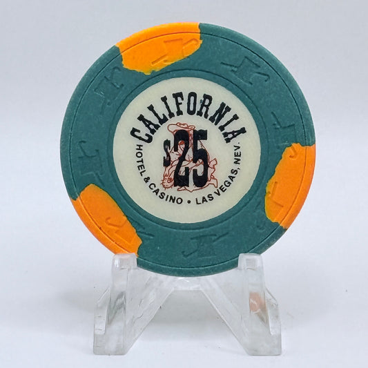 California Hotel Las Vegas Nevada 1980s $25 Casino Chip N1282