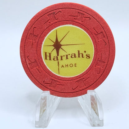 Harrah's Lake Tahoe Nevada 1962 Series 153 Roulette Red Casino Chip V6774