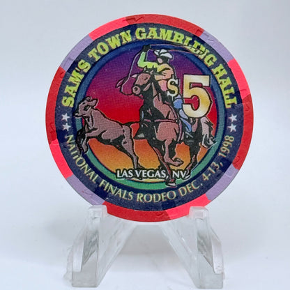 Sam's Town Las Vegas Nevada 1998 'Cody Ohl NFR' LE $5 Casino Chip V3367